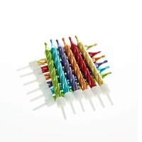 AH Glitter Candles Metallic Candles Rainbow  pk/12