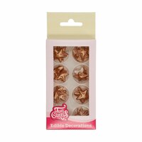 FunCakes Sugar Paste Decorations Stars Bronze Gold Set 24