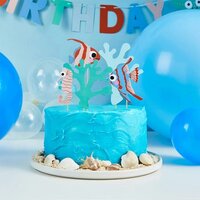 Hootyballoo Fish &amp; Coral Cake Topper Set/5