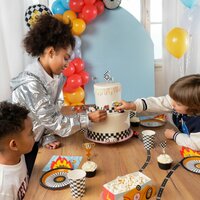 PartyDeco Cupcake Toppers - Auto&#039;s - 12cm pk/4