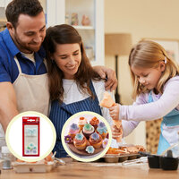 Dekora Sugar Blue Bows with Flowers Set/10