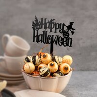 Dekora Cake Topper Happy Halloween Witch 10x11cm