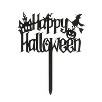 Dekora Cake Topper Happy Halloween Witch 10x11cm