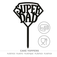 Dekora Cake Topper Super Dad 15X10CM