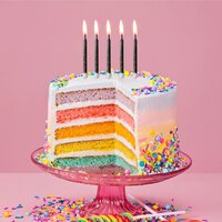 AH Glitter Candles Black pk/12