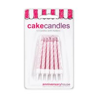 AH Metallic Pink Candles pk/12