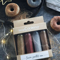 Scrapcooking Eetbare Glitter Suiker Mix Gold, Rose Gold, Silver en Ruby 