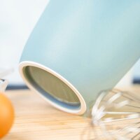 Westmark Mengkom met Tweedelig Deksel &ndash; 1 Liter &ndash; Blauw/Wit