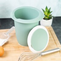 Westmark Mengkom met Tweedelig Deksel &ndash; 1 Liter &ndash; Mintgroen/Wit