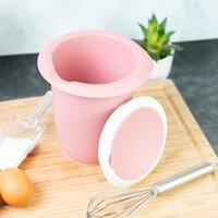 Westmark Mengkom met Tweedelig Deksel &ndash; 1 Liter &ndash; Roze/Wit