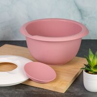 Westmark Mengkom met Tweedelig Deksel &ndash; 3,5 Liter &ndash; Roze/Wit