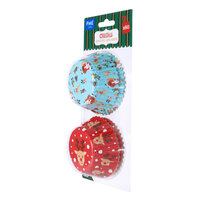PME Kerst Cupcakevormpjes met Folievoering &ndash; Kerstman &amp; Rudolph &ndash; 60 stuks
