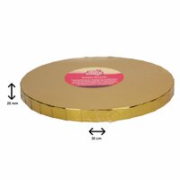 FunCakes Cake Drum Round &Oslash;35 cm - Goud - 20mm