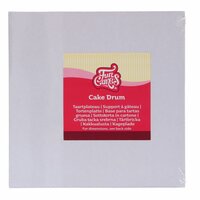FunCakes Cake Drum Vierkant Wit 25 cm