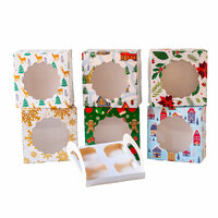 Decora Christmas Sweet Boxex with Cupcake Insert pk/1