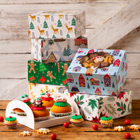 Decora Christmas Sweet Boxex with Cupcake Insert pk/1