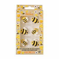 Decora Sugar Bees Decorations Pk/6
