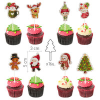 Dekora Christmas Cake Toppers Set/16