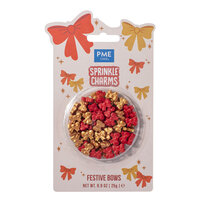 PME Kerstnovelty Sprinkle Charms - Feestelijke Strikken 25g