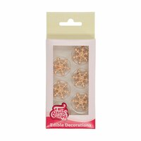 FunCakes Sugar Paste Decorations Ice Crystal Bronze Gold 