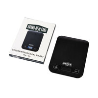 BrandNewCake Keukenweegschaal Zwart 5kg / 1gr