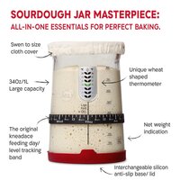 KneadAce&reg; PRO Zuurdesem Kit &ndash; 1L Pot, Rijsmanden &amp; Broodlame