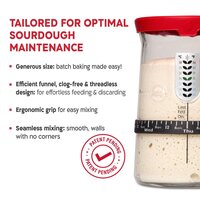 KneadAce&reg; PRO Zuurdesem Kit &ndash; 1L Pot, Rijsmanden &amp; Broodlame