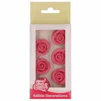 FunCakes D&eacute;corations en Fondant &ndash; Roses Roses (lot de 6)