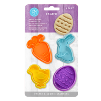R&amp;M Easter Cookie Cutters with Stamp &ndash; Set of 4