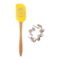 R&amp;M Spatula with Flower Cookie Cutter &ndash; Set of 2