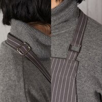 Danica Brands Tablier de Chef Gris Granit &agrave; Rayures Craie