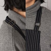 Danica Brands Tablier de Chef &agrave; Rayures Craie Noires