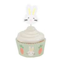 Hoppy Easter Bunny &amp; Carrots Cupcake Kit &ndash; Pack of 28