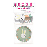 Hoppy Easter Bunny &amp; Carrots Cupcake Kit &ndash; Pack of 28