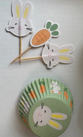 Hoppy Easter Bunny &amp; Carrots Cupcake Kit &ndash; Pack of 28