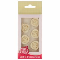 FunCakes Sugar Paste Decorations Roses White set/6