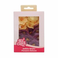 FunCakes Essbare Papierblumen Deluxe Hortensie Lila &amp; Gelb Small &ndash; 18 St&uuml;ck