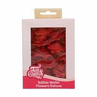FunCakes Eetbare Papieren Bloemen Deluxe Roos Rosalia Rood Medium &ndash; pk/15