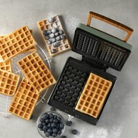 DOMO Waffeleisen 4&times;7 &ndash; sage green