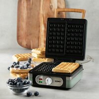 DOMO Waffeleisen 4&times;7 &ndash; sage green