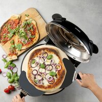 DOMO Pizzaofen &bdquo;My Express Pizza&ldquo; &ndash; Keramikstein &ndash; DO9285PZ