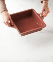 Point-Virgule Square Cake Pan Vintage Maroon 20cm