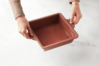 Point-Virgule Square Cake Pan Vintage Maroon 20cm