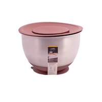 Point-Virgule saladier inox avec ventouse &amp; couvercle 2,8L