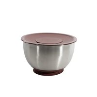 Point-Virgule saladier inox avec ventouse &amp; couvercle 2,8L