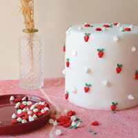 ScrapCooking decoratiemix aardbei, meringue &amp; blaadjes
