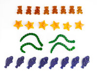 IBILI silicone animal &amp; fruit gummy moulds set/2