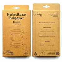 De KeukenBij Siliconen Herbruikbaar Bakpapier Rond &Oslash;18 cm