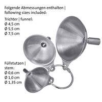 Westmark Mini Trechterset RVS &ndash; 3 stuks