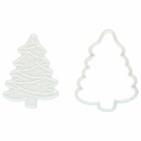 Wilton Christmas Tree Cookie Cutter with Stamp 7.5 cm
